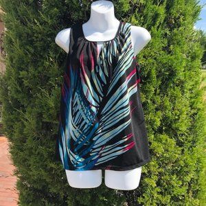 Dana Buchman Tropic Breeze Sleeveless Blouse Top